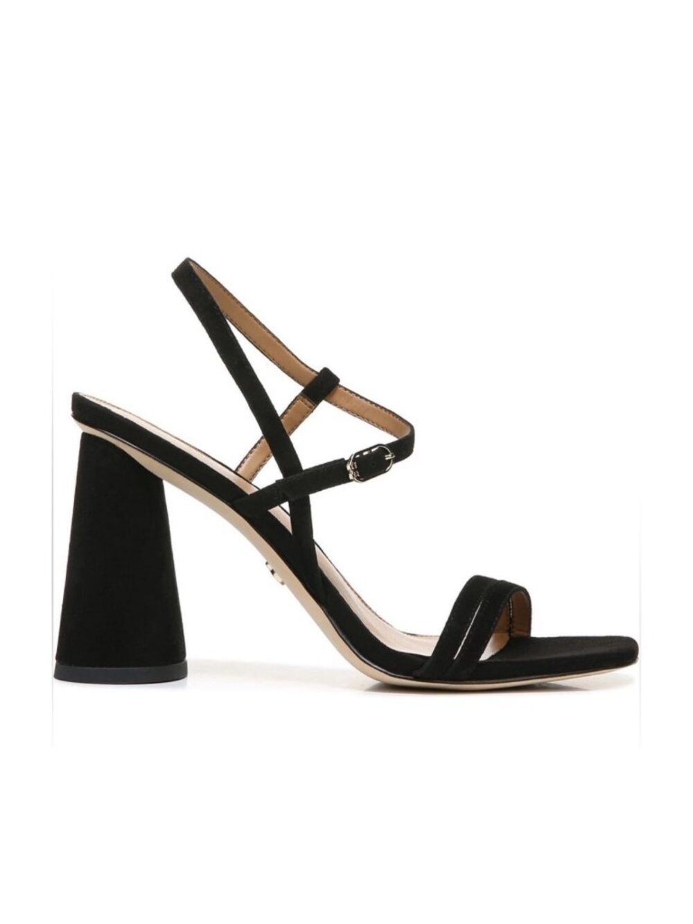 Sam Edelman KIT Sandals 7.5 Black Strappy Square Toe Block Heel Slingback Shoes